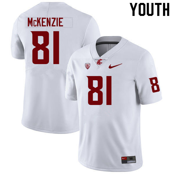 Youth #81 Rashad McKenzie Washington State Cougars College Football Jerseys Sale-White